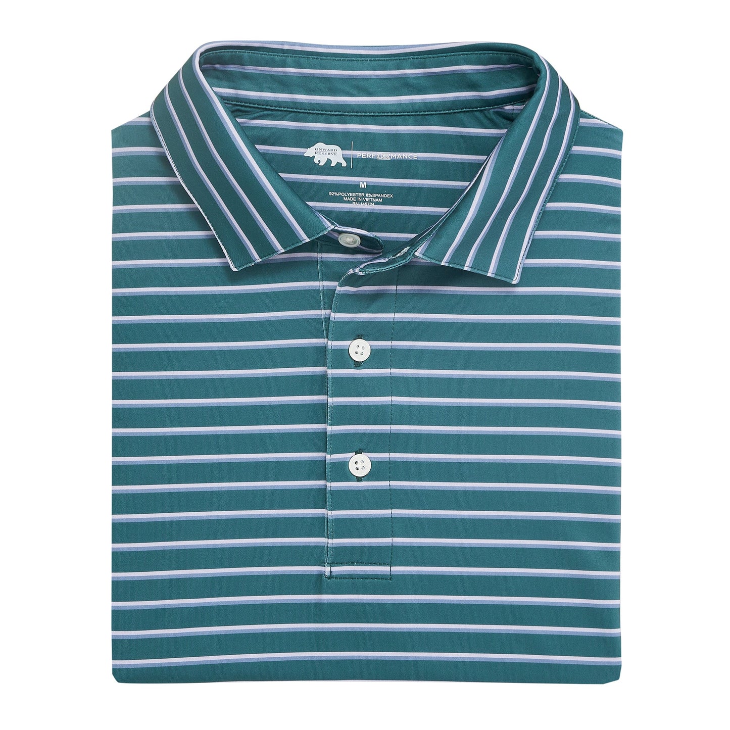 Fairway Stripe Performance Polo - Jasper