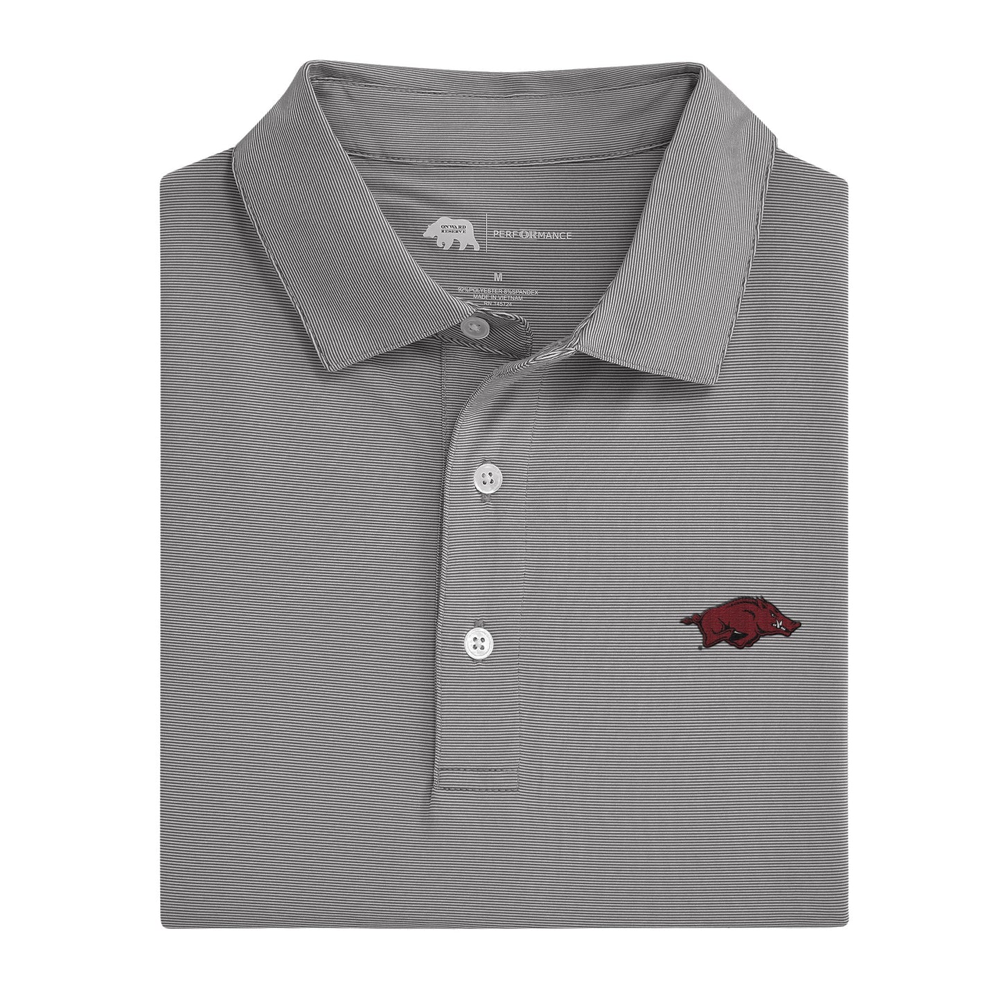Lake Toxaway CC Arkansas Hairline Stripe Performance Polo