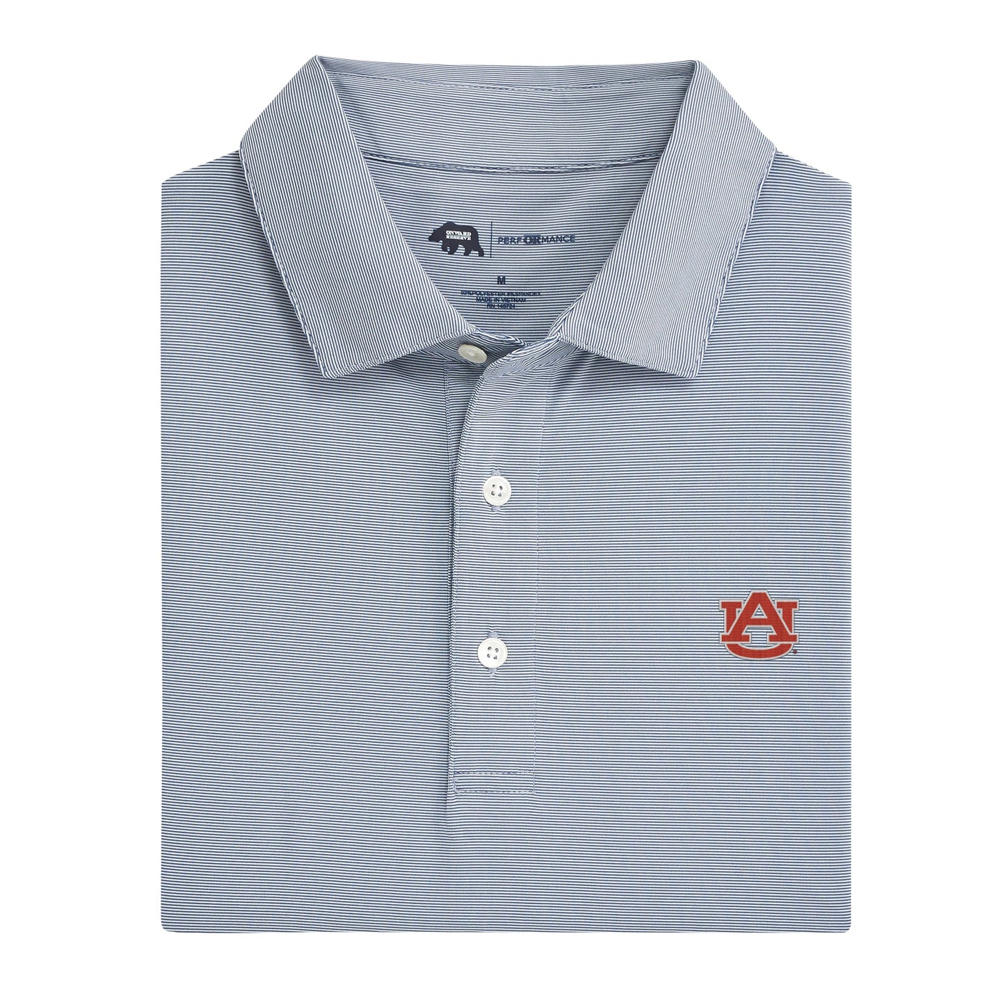 Lake Toxaway CC Hairline Stripe Auburn Performance Polo