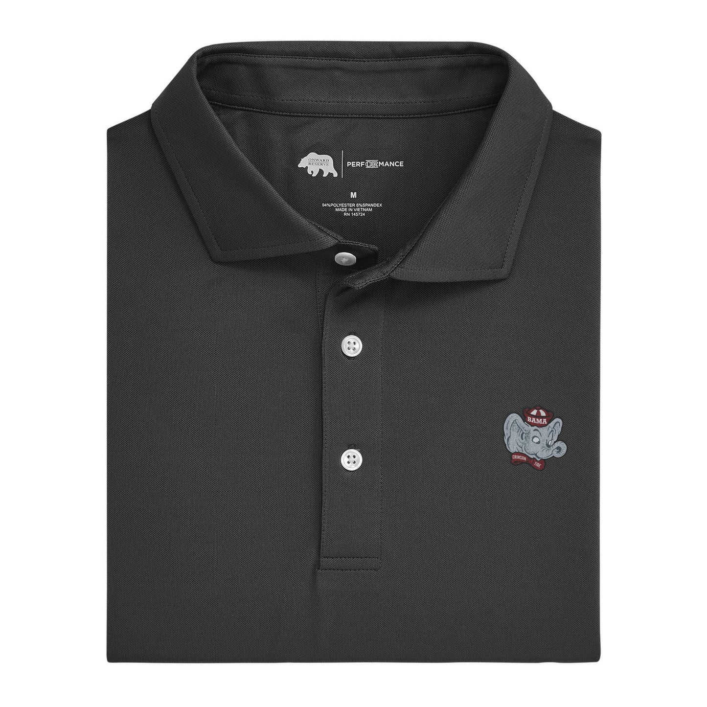 Lake Toxaway CC Big Al Solid Performance Pique Polo - Black