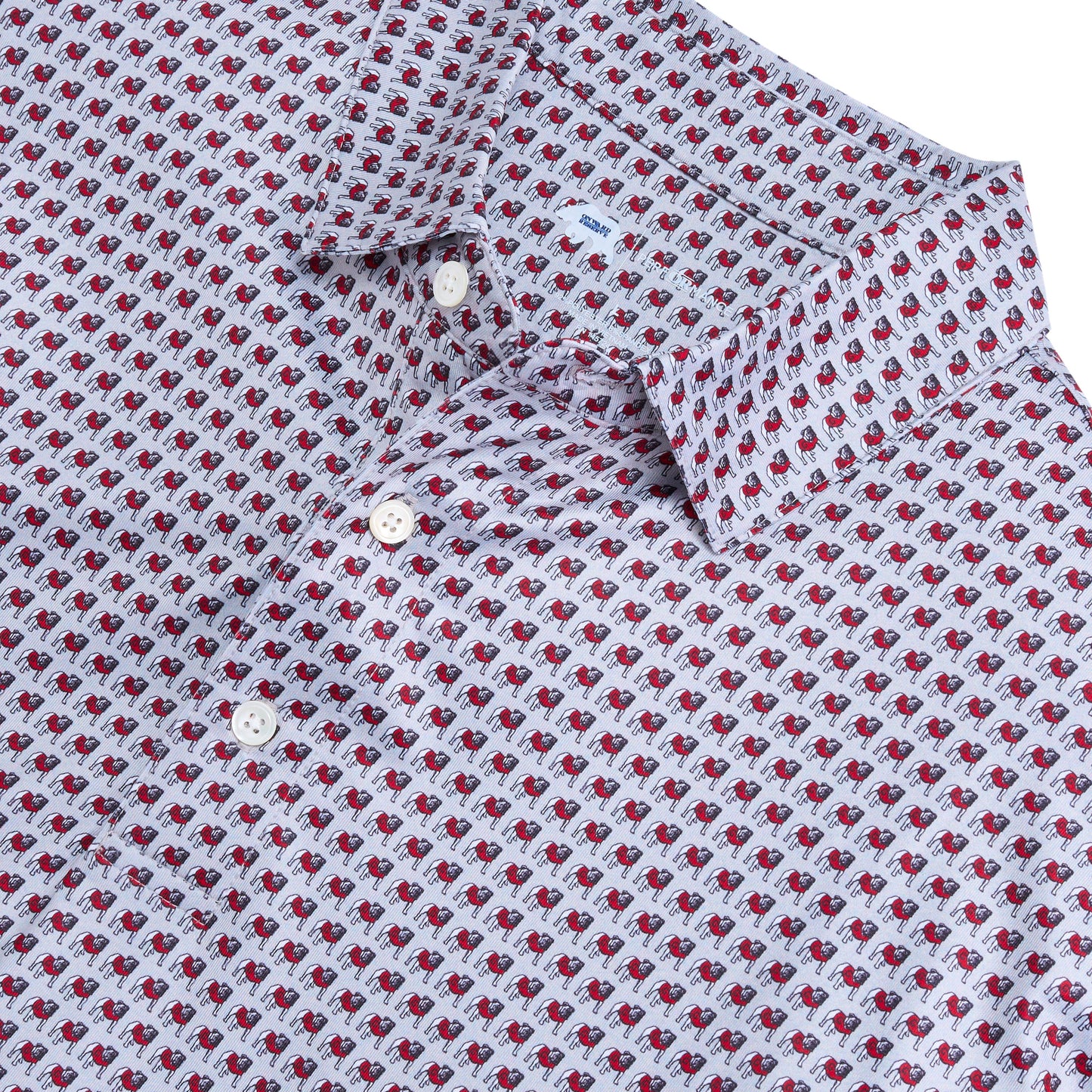 Lake Toxaway CC Standing Bulldog Printed Polo - Grey