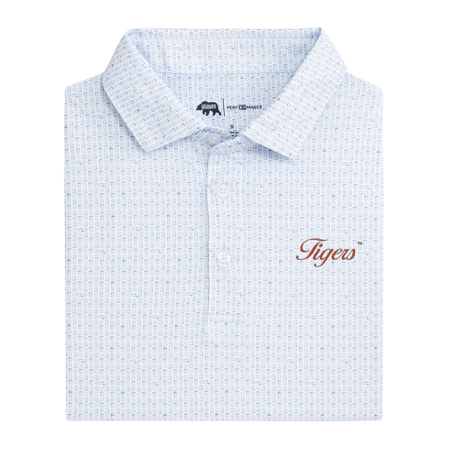 Lake Toxaway CC Tigers Vintage Script Tailgate Games Printed Performance Polo - Open Air