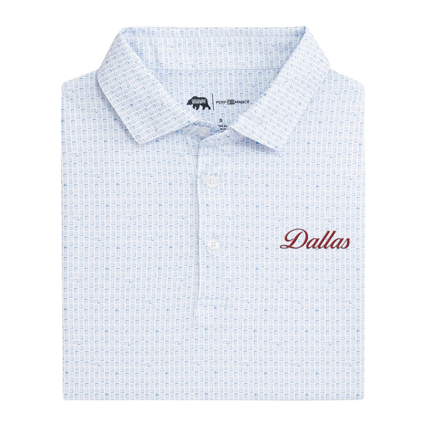 Lake Toxaway CC Dallas Vintage Script Tailgate Games Printed Performance Polo - Open Air
