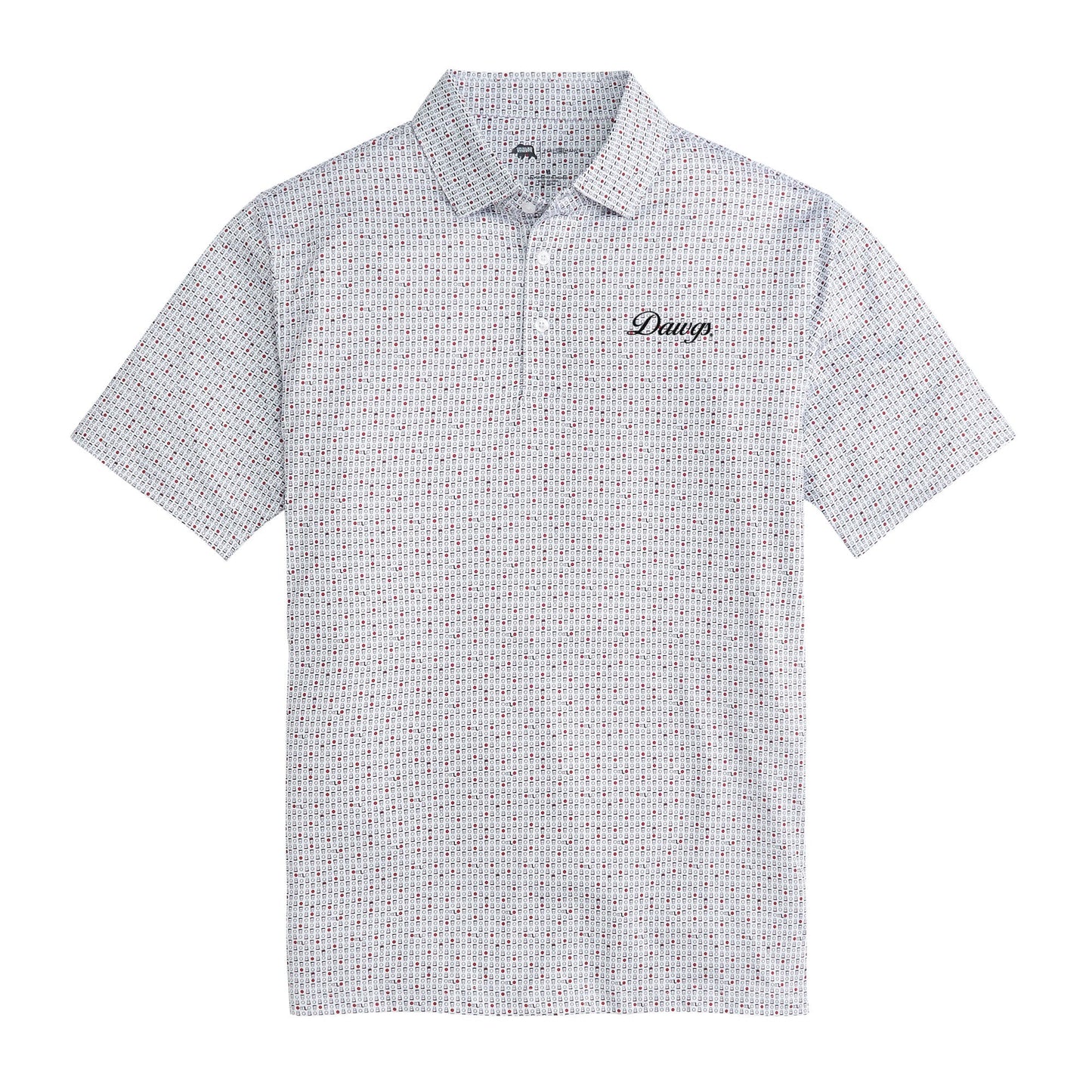 Lake Toxaway CC Dawgs Vintage Script Tailgate Games Printed Performance Polo - Red
