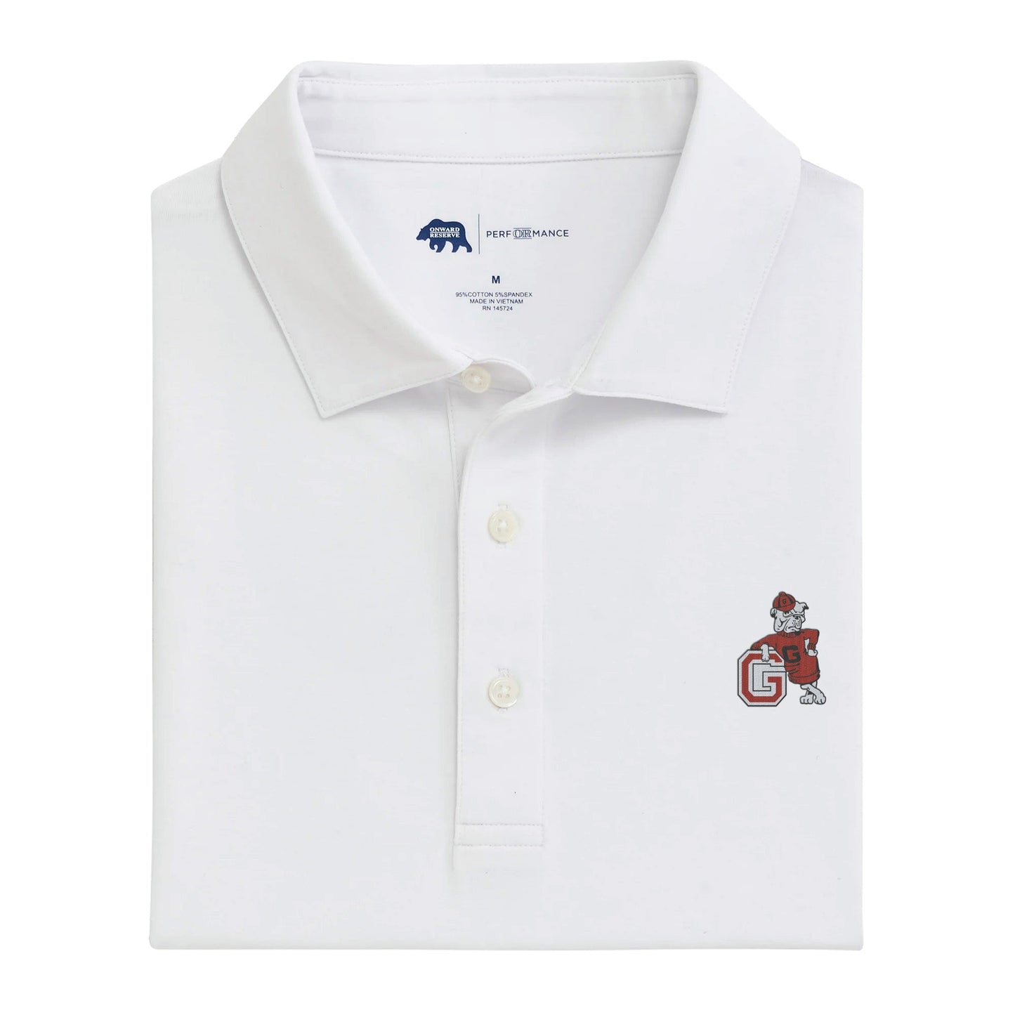 Lake Toxaway CC UGA G Dog Solid Icon Polo - White