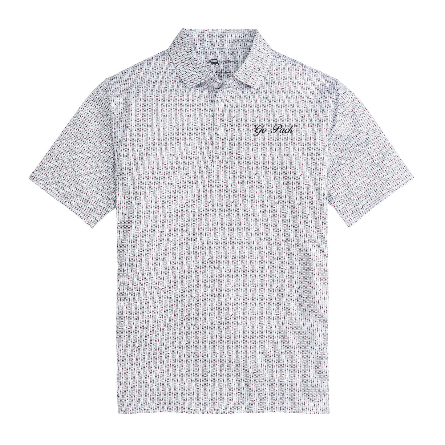 Lake Toxaway CC Go Pack Vintage Script Tailgate Games Printed Performance Polo - Red