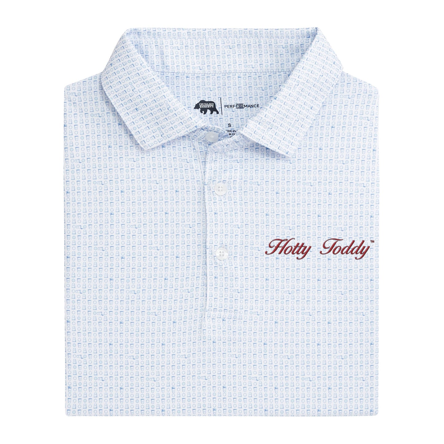 Lake Toxaway CC Hotty Toddy Vintage Script Tailgate Games Printed Performance Polo - Open Air