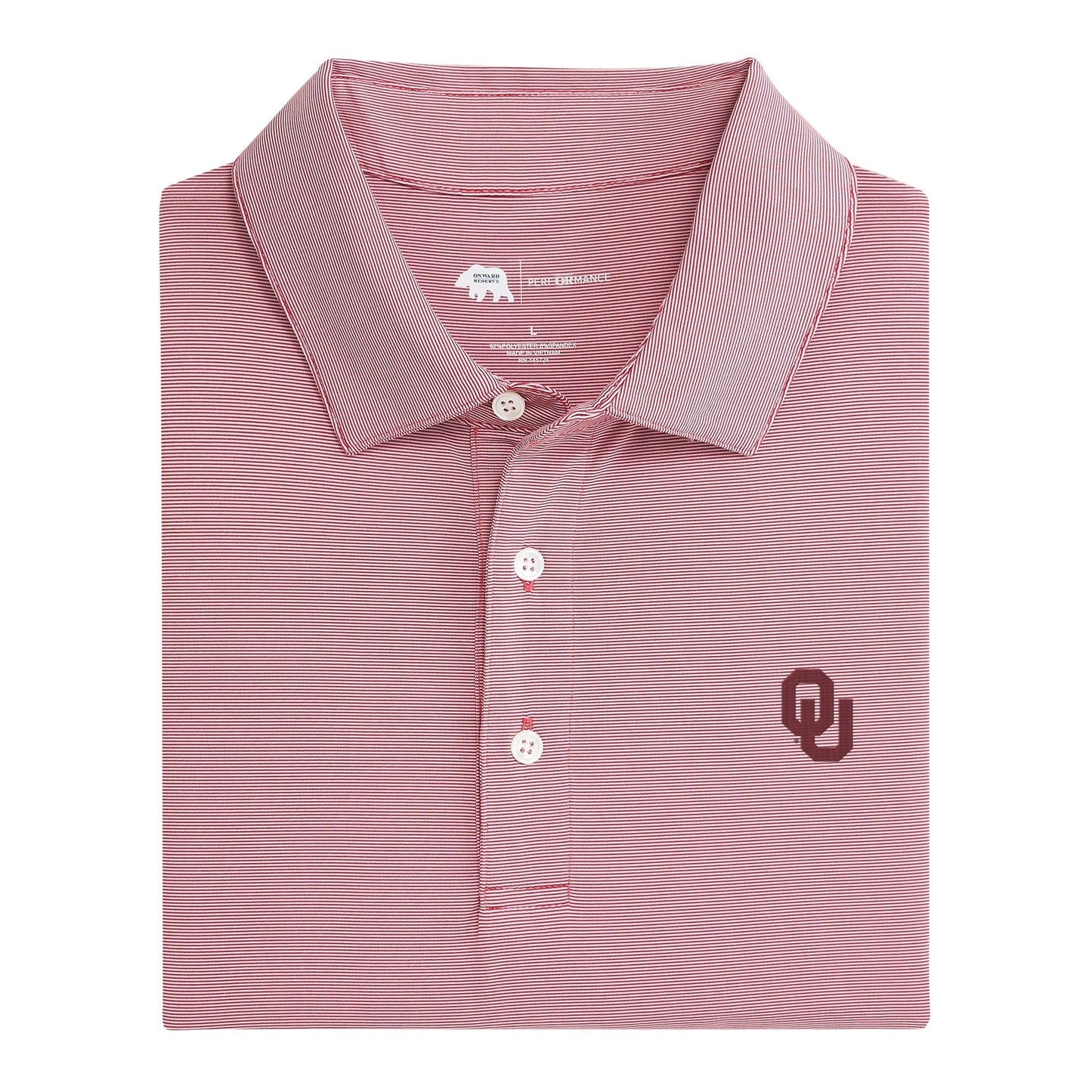 Lake Toxaway CC Hairline Stripe OU Performance Polo
