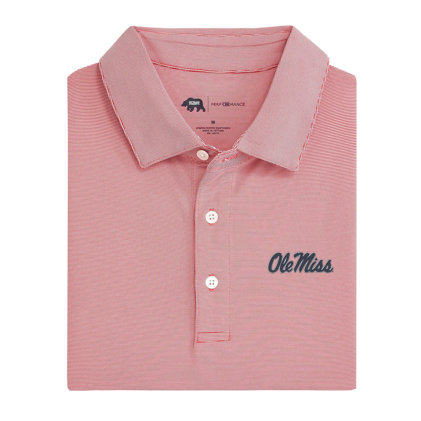 Lake Toxaway CC Ole Miss Hairline Stripe Performance Polo