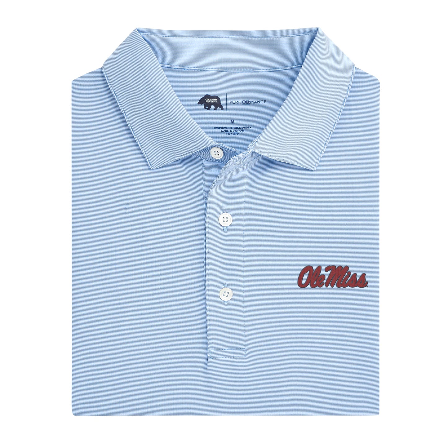 Lake Toxaway CC Ole Miss Hairline Stripe Performance Polo