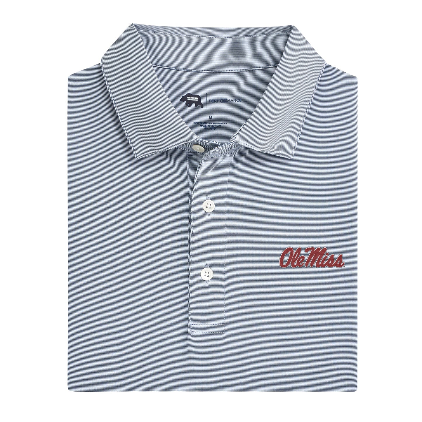 Lake Toxaway CC Ole Miss Hairline Stripe Performance Polo