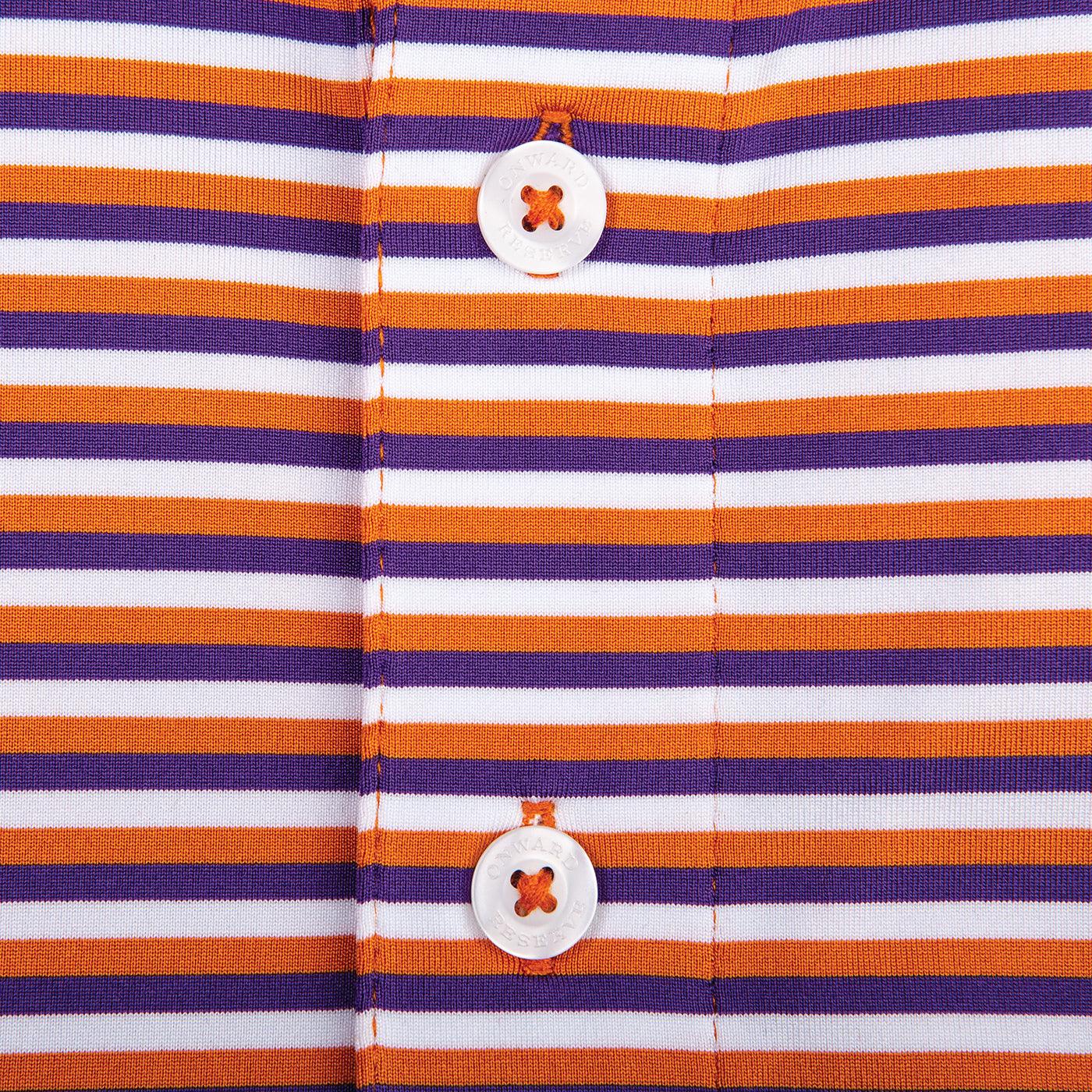 Triple Stripe Clemson Paw Polo - OnwardReserve