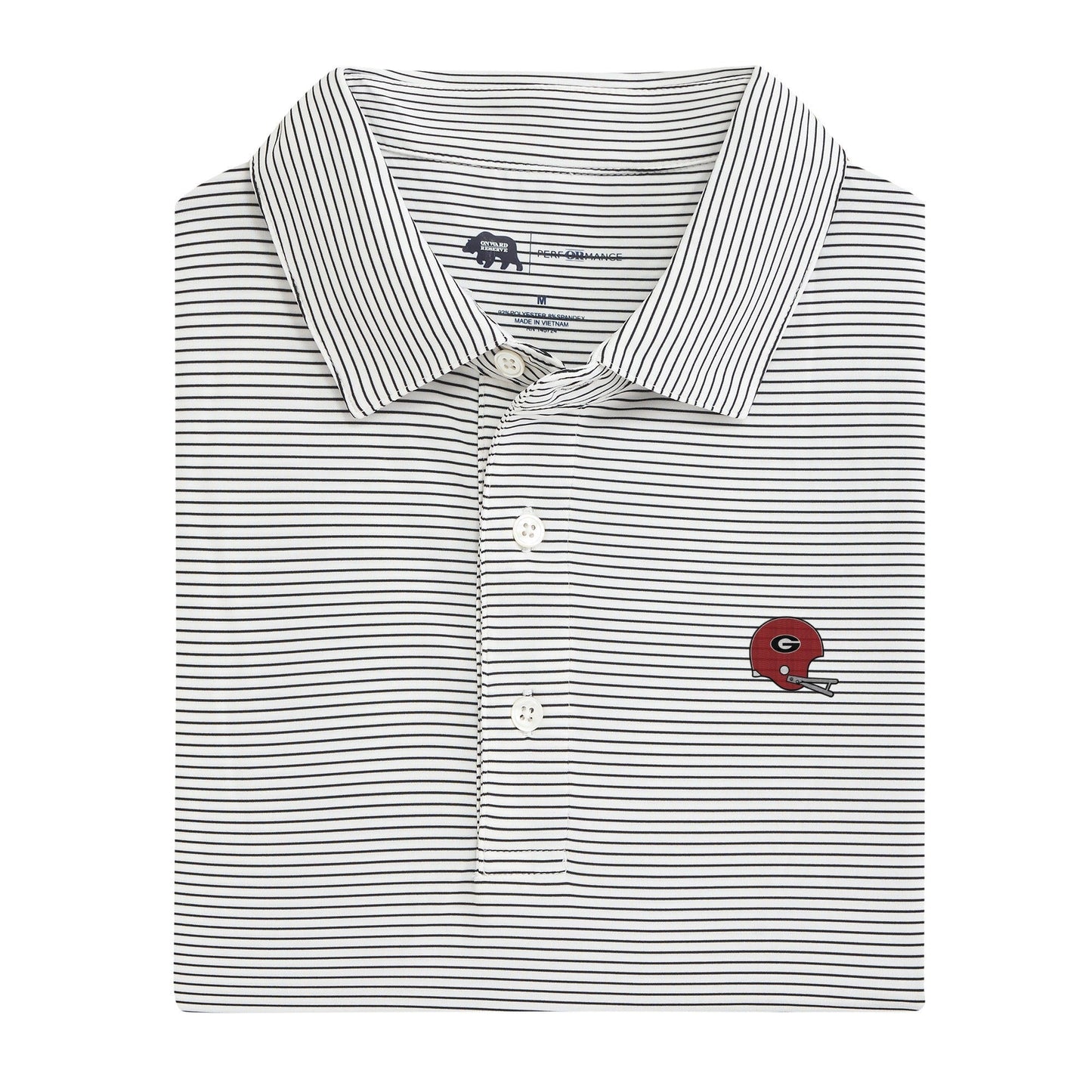Lake Toxaway CC Vintage Helmet Birdie Stripe Performance Polo - Black
