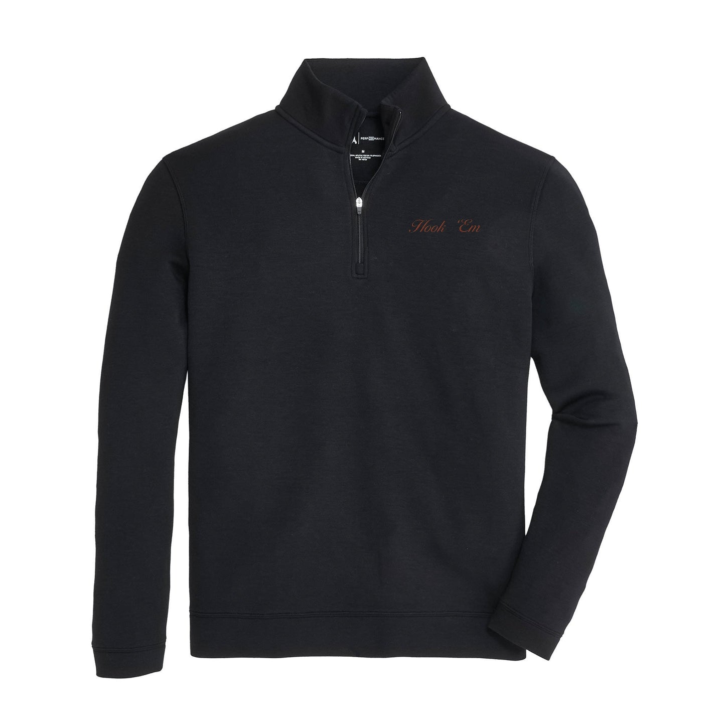 Lake Toxaway CC Hook 'Em Vintage Script Yeager Performance Pullover - Black