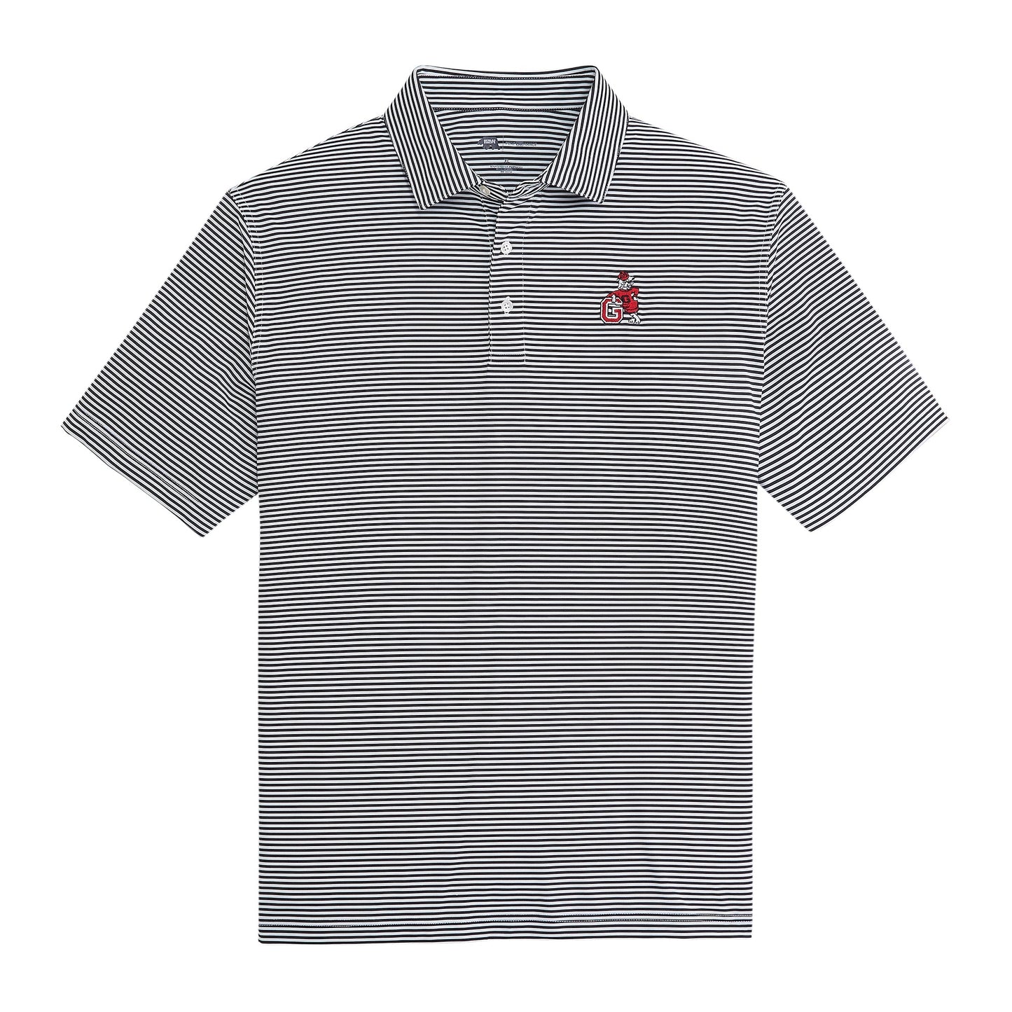 Lake Toxaway CC UGA G Dog Echo Stripe Performance Polo - Black