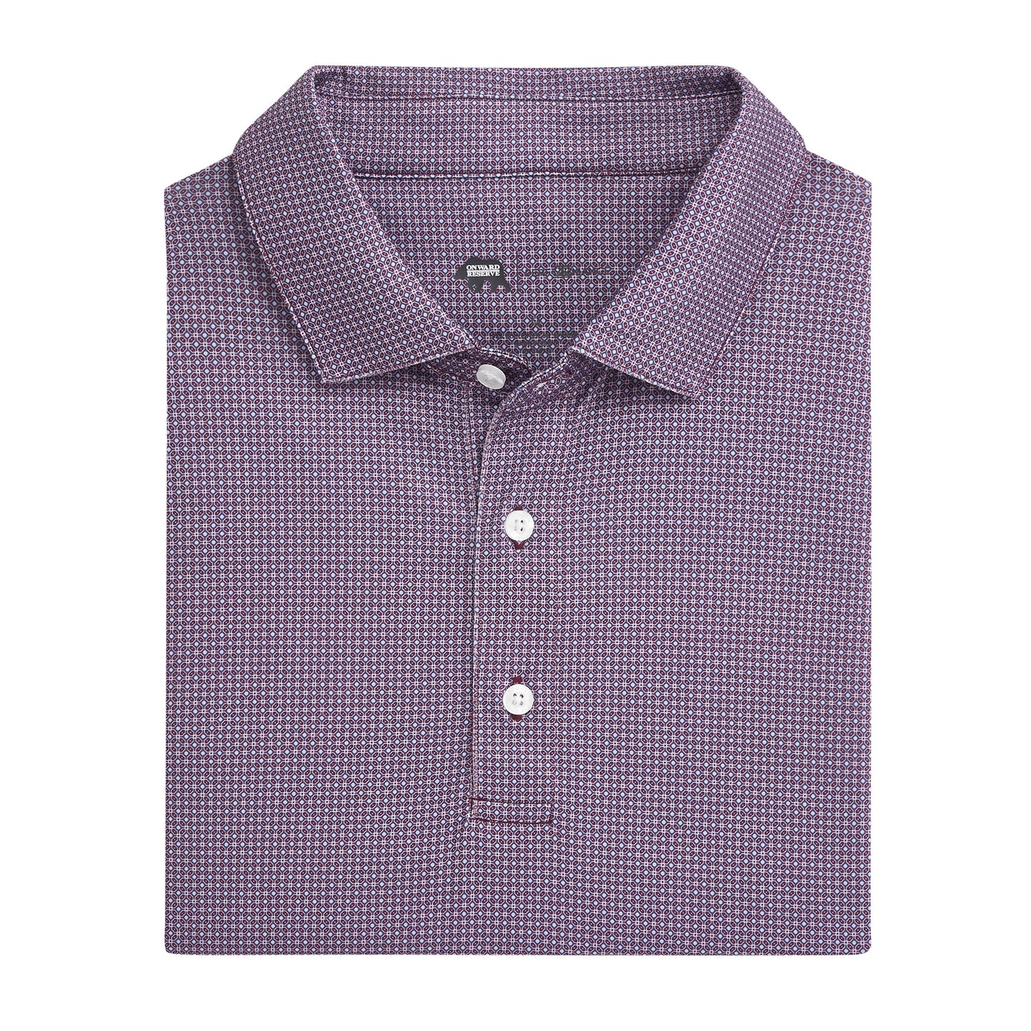 Range Printed Performance Polo - Zinfandel