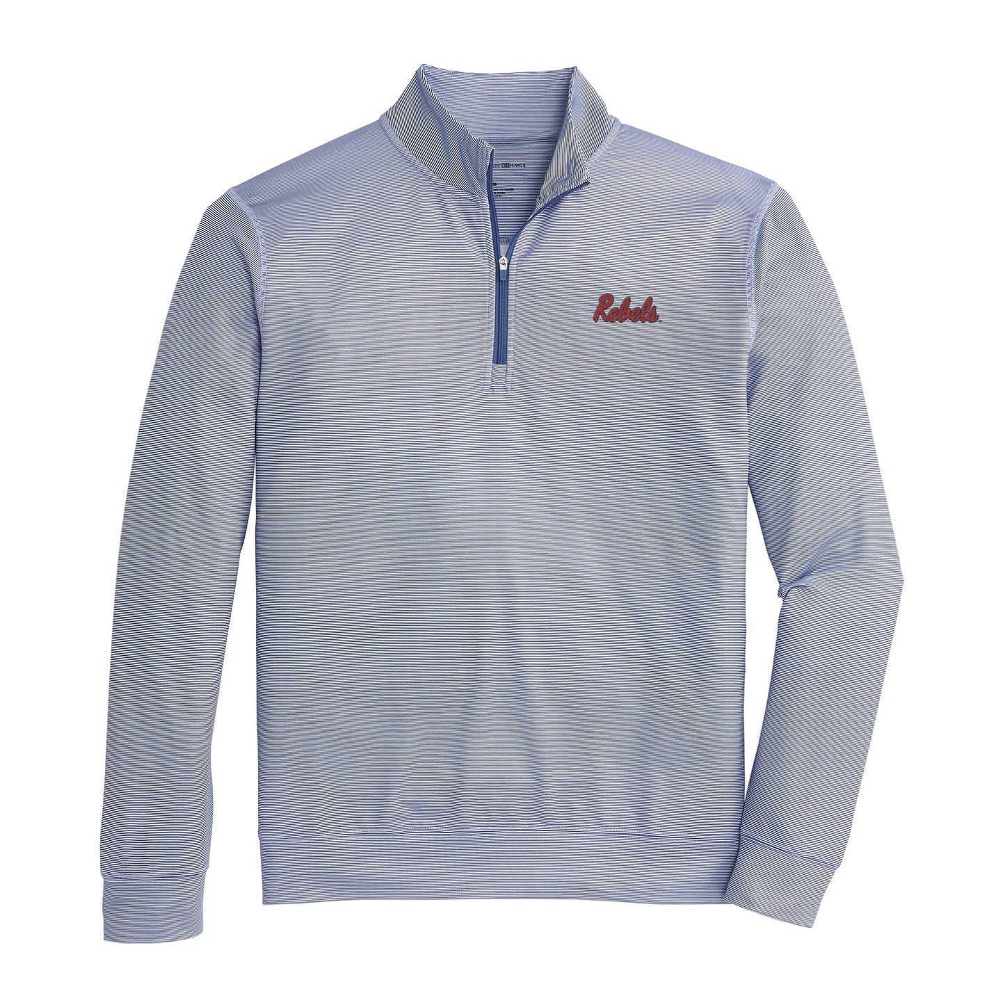 Lake Toxaway CC Ole Miss Rebels Hairline Stripe Printed Performance 1/4 Zip - Naval Academy
