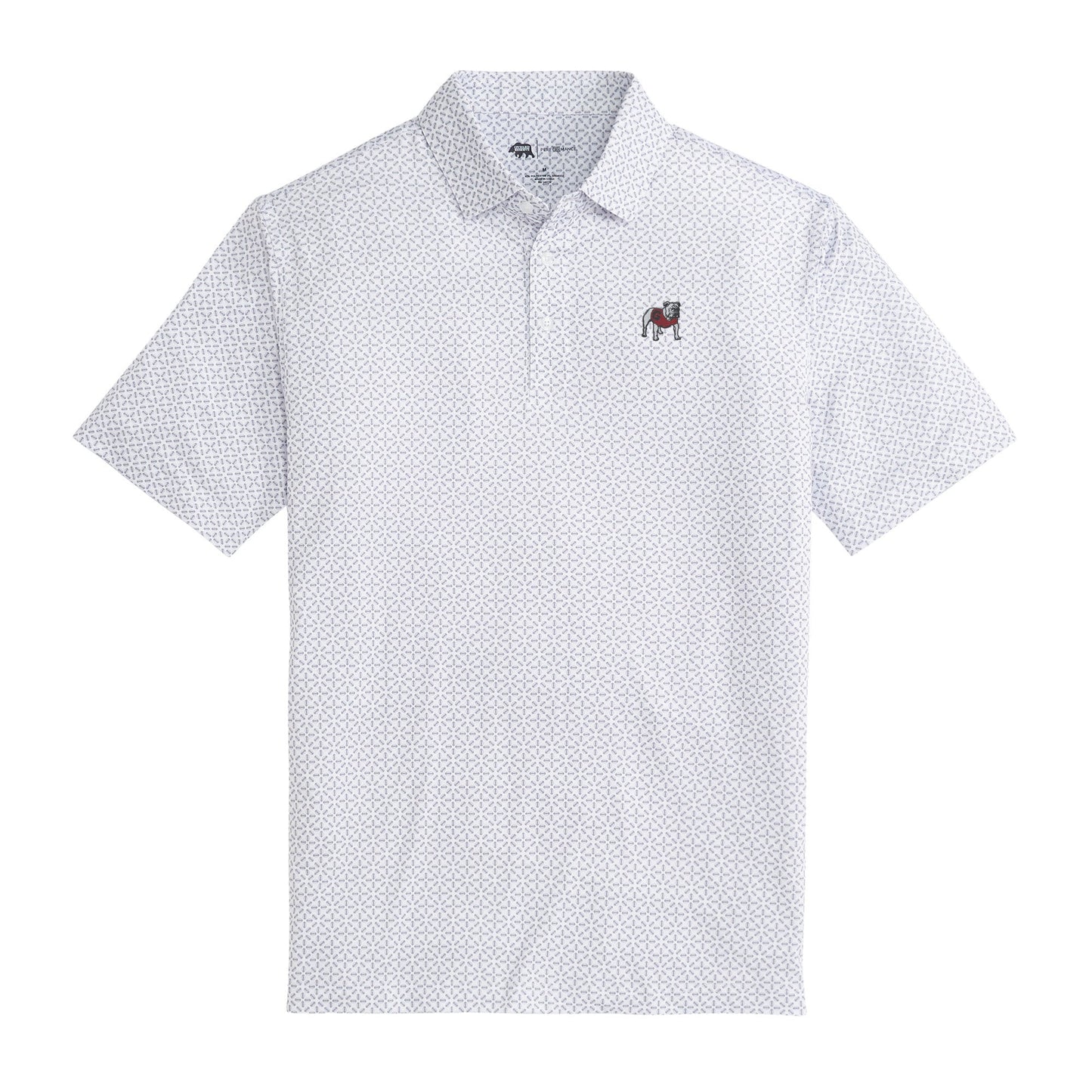 Lake Toxaway CC Standing Bulldog Gameday Printed Performance Polo - White