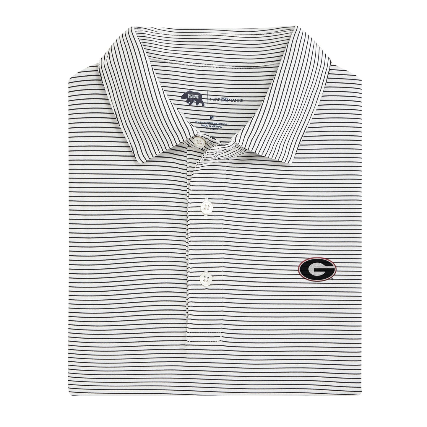 Lake Toxaway CC Super G Birdie Stripe Polo - White/Black