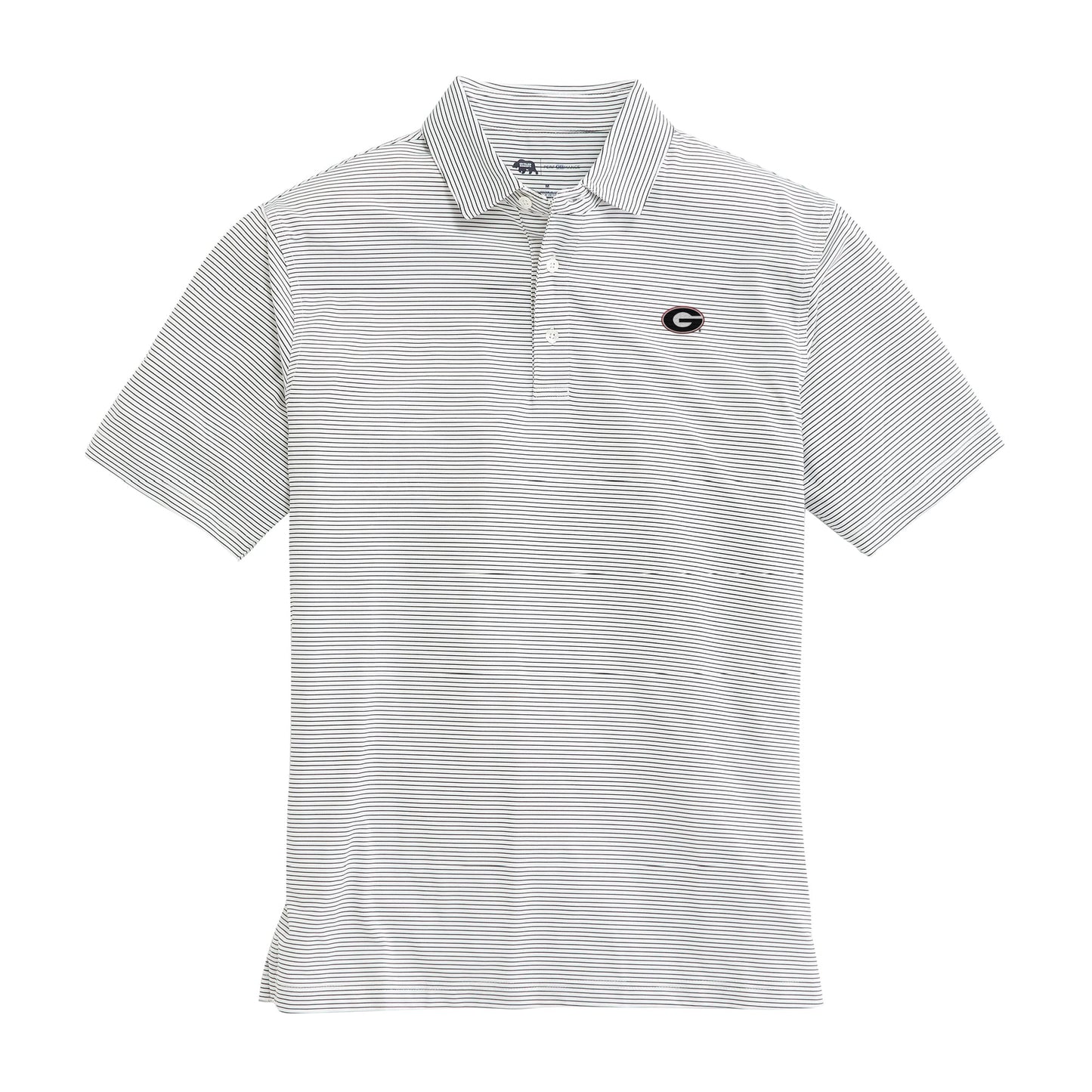 Lake Toxaway CC Super G Birdie Stripe Polo - White/Black