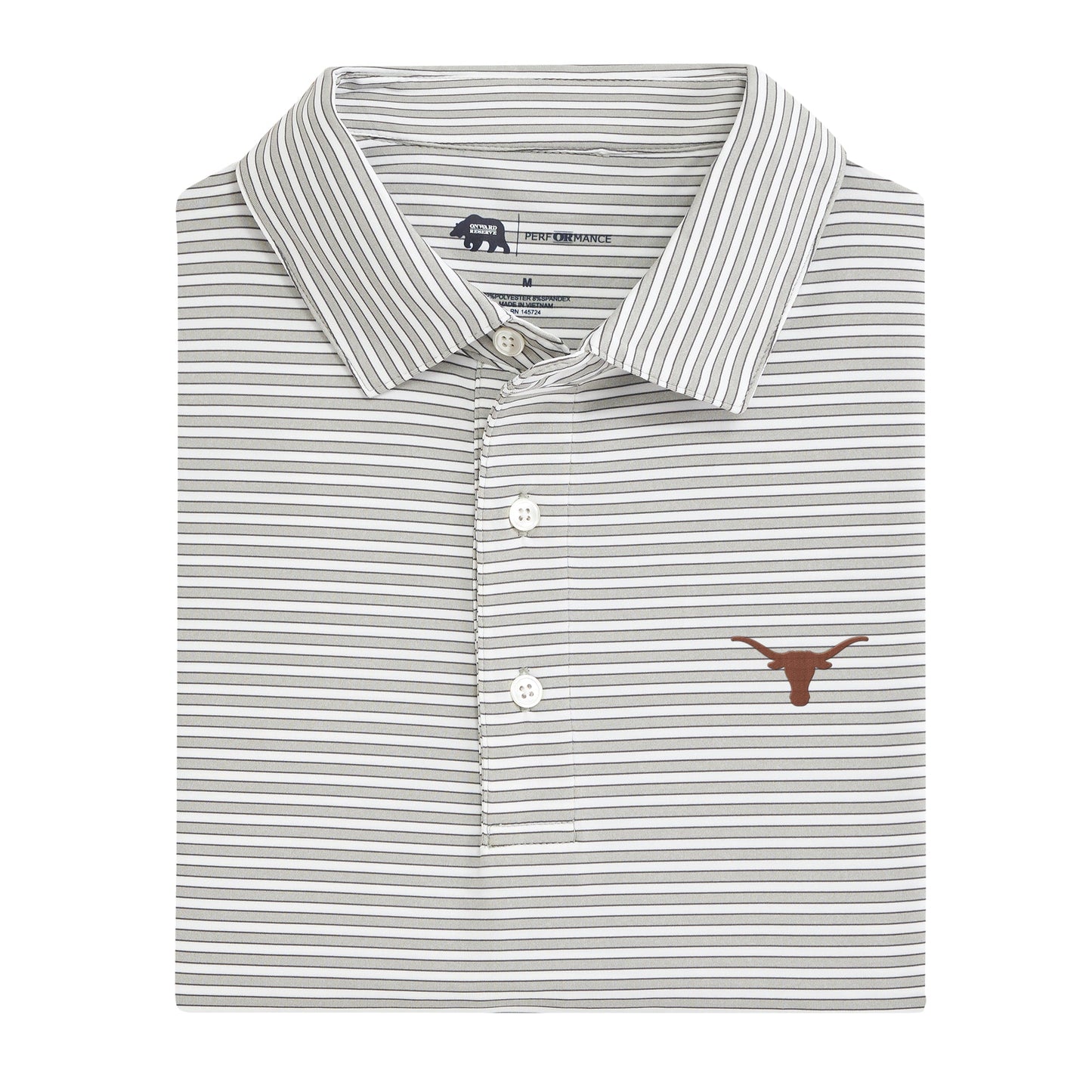 Lake Toxaway CC University of Texas Mulligan Stripe Performance Polo