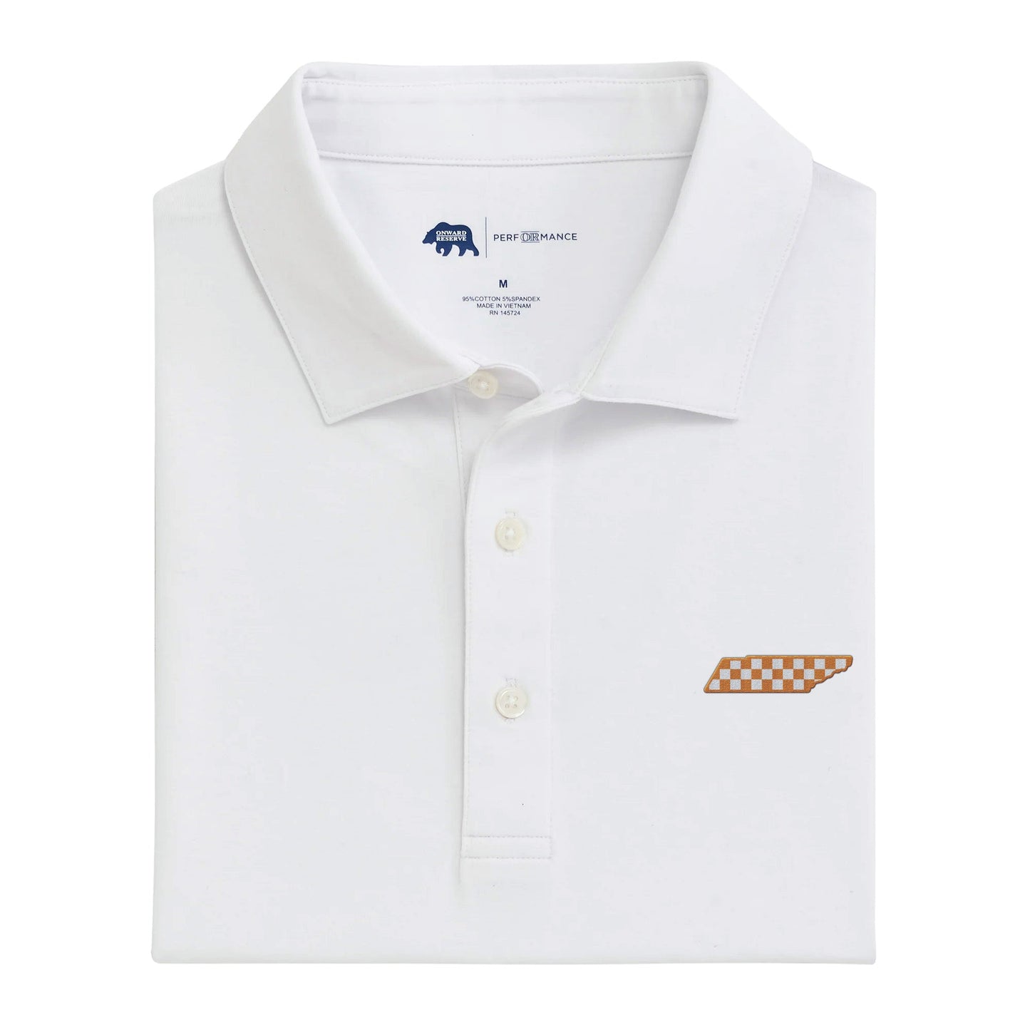 Lake Toxaway CC TN Checkerboard Solid Icon Polo - White