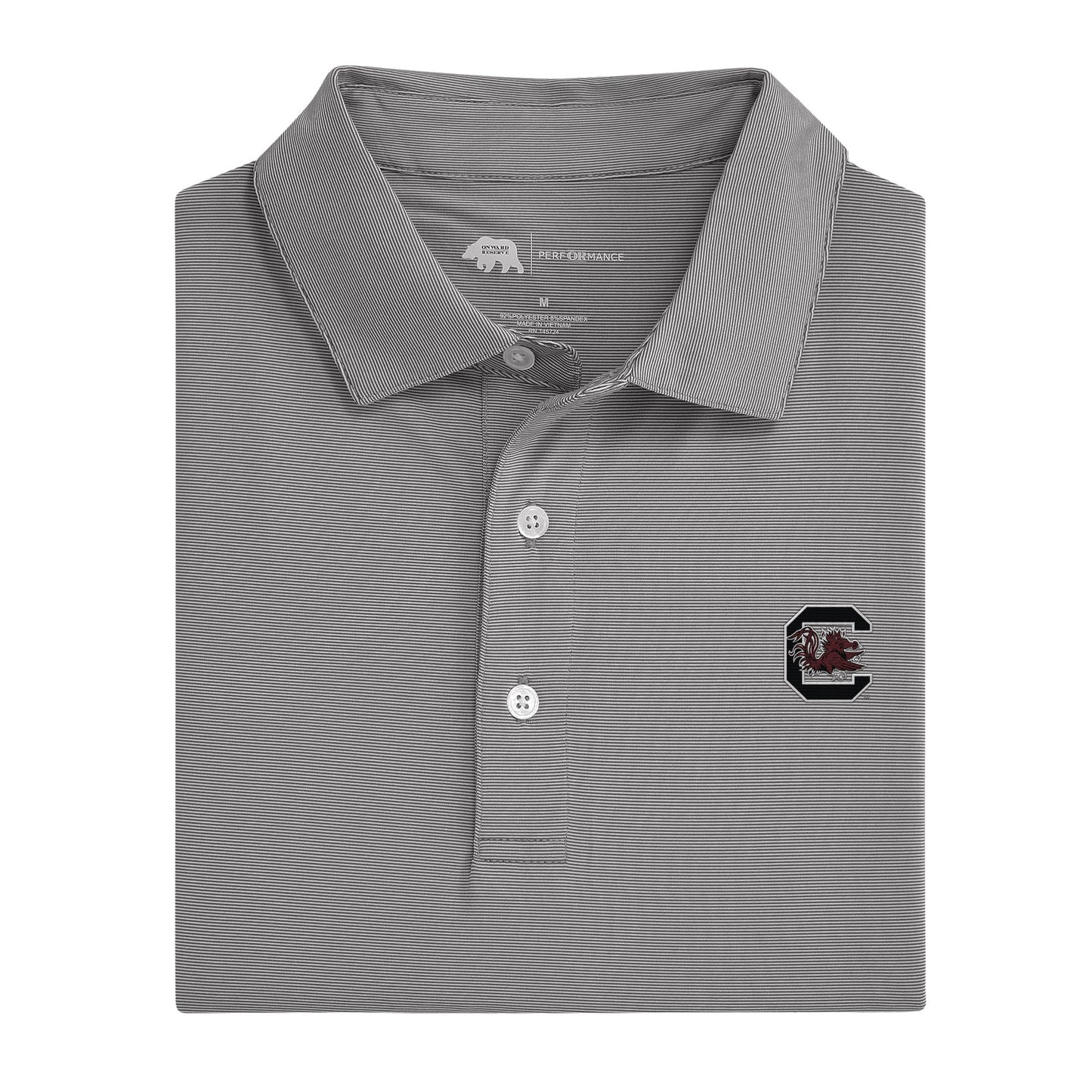 Lake Toxaway CC University of South Carolina Hairline Stripe Performance Polo