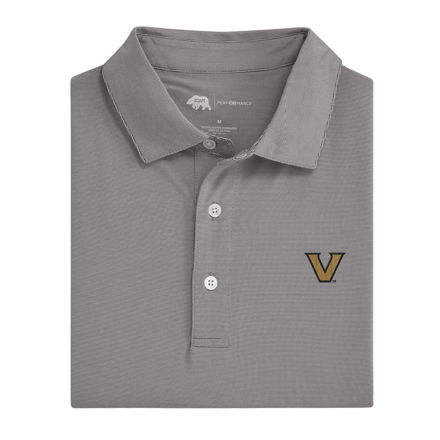 Lake Toxaway CC Hairline Stripe Vanderbilt Performance Polo
