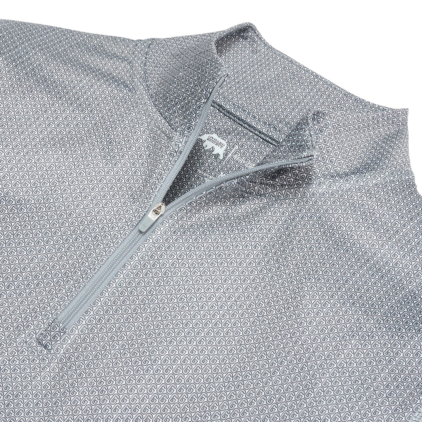 Lake Toxaway CC Vintage G Printed Performance 1/4 Zip - Mirage Grey
