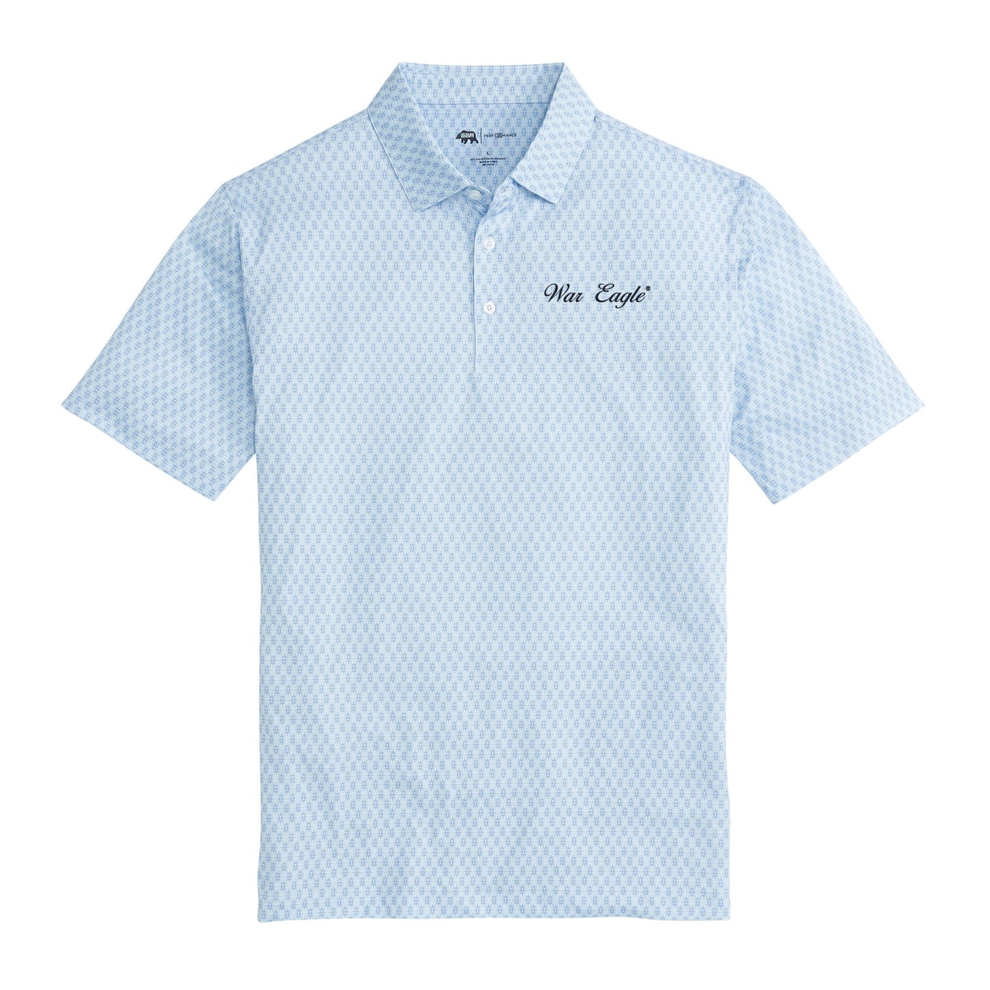 Lake Toxaway CC War Eagle Vintage Script Tents Printed Performance Polo - Open Air