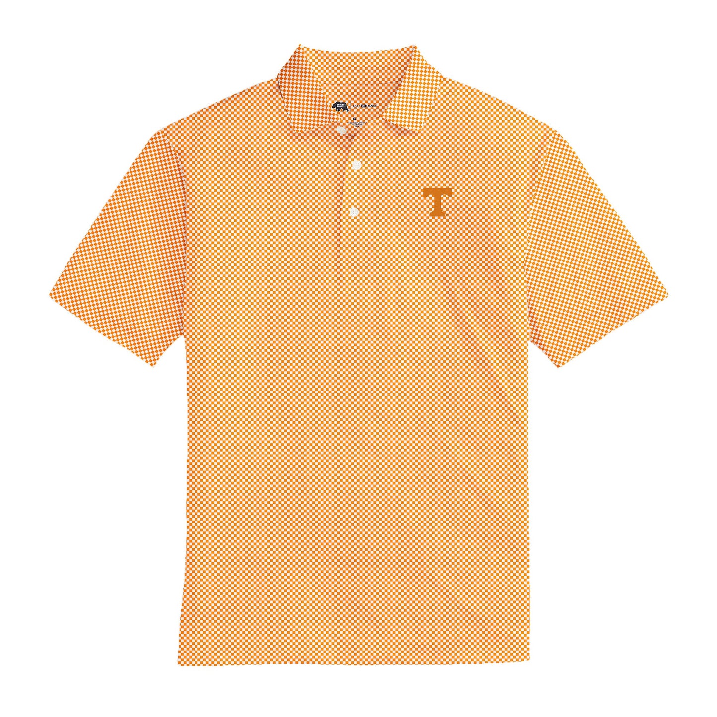 Lake Toxaway CC Tennessee Checkerboard Printed Performance Polo - Volunteer Orange