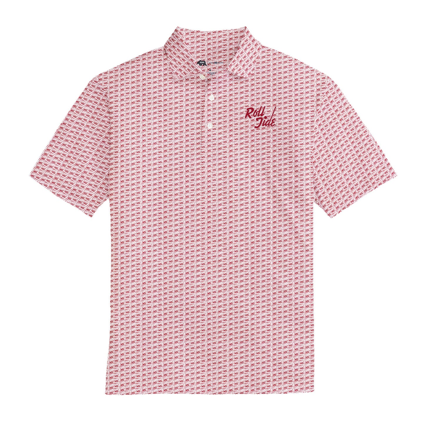 Lake Toxaway CC Roll Tide Printed Performance Polo - Crimson