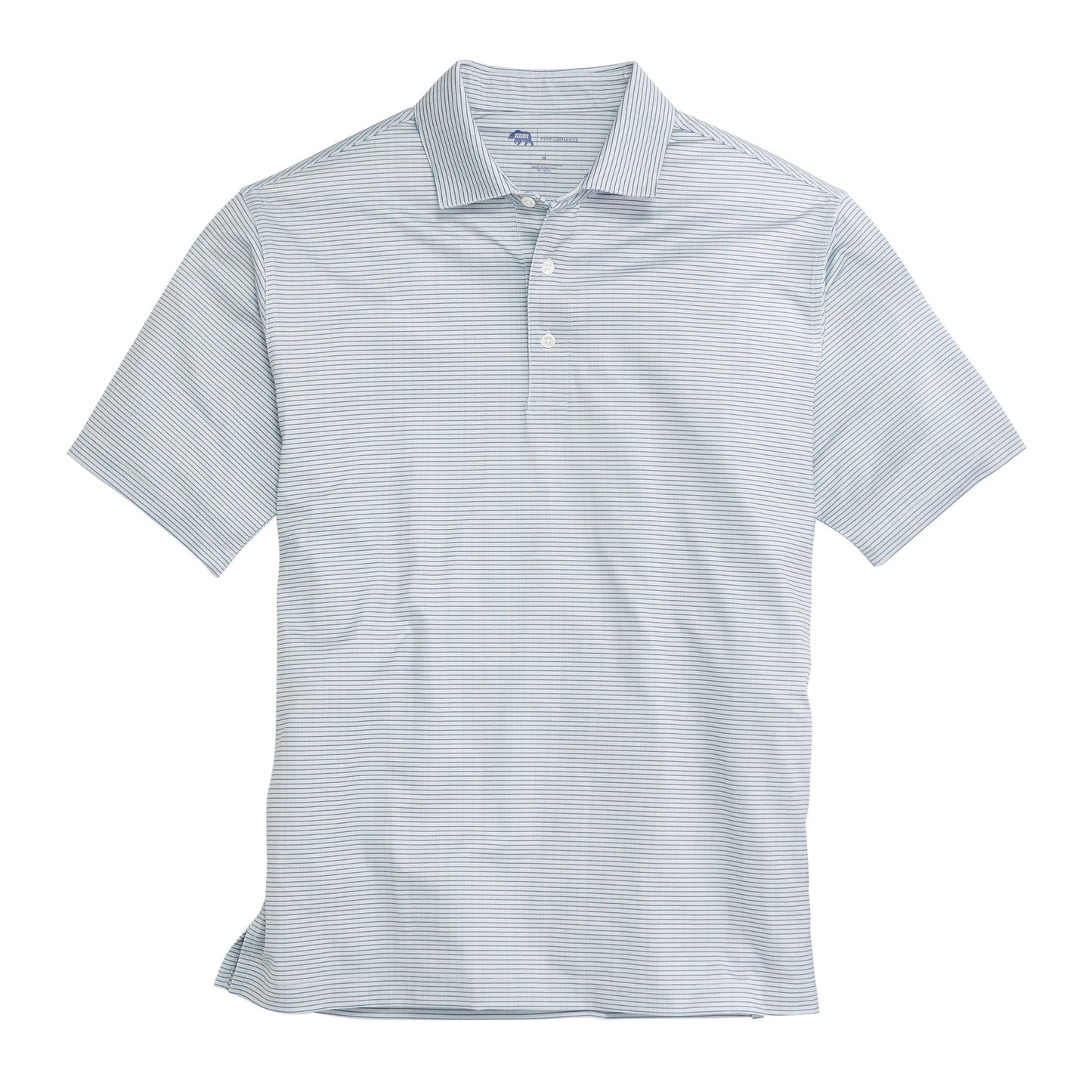 Birdie Stripe Performance Polo - Oyster Mushroom