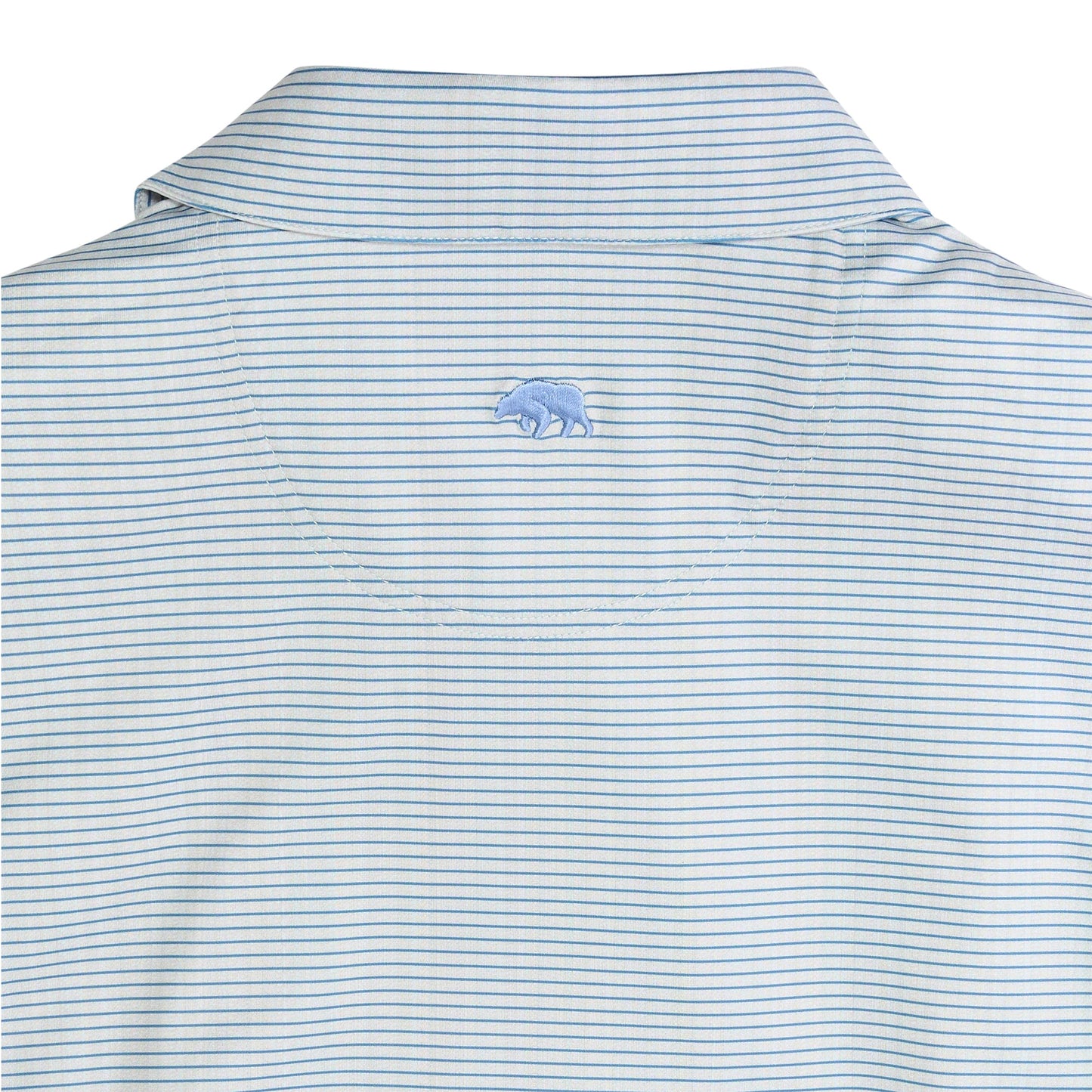 Birdie Stripe Performance Polo - Oyster Mushroom