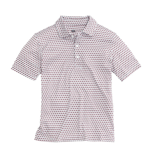 Lake Toxaway CC Standing Bulldog Printed Polo - White