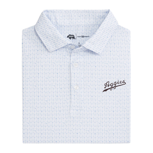 Lake Toxaway CC Aggies Vintage Script Tailgate Games Printed Performance Polo - Open Air