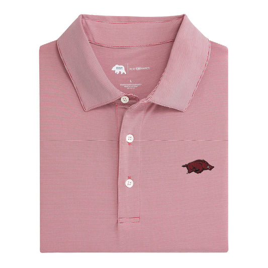 Lake Toxaway CC Arkansas Hairline Stripe Performance Polo
