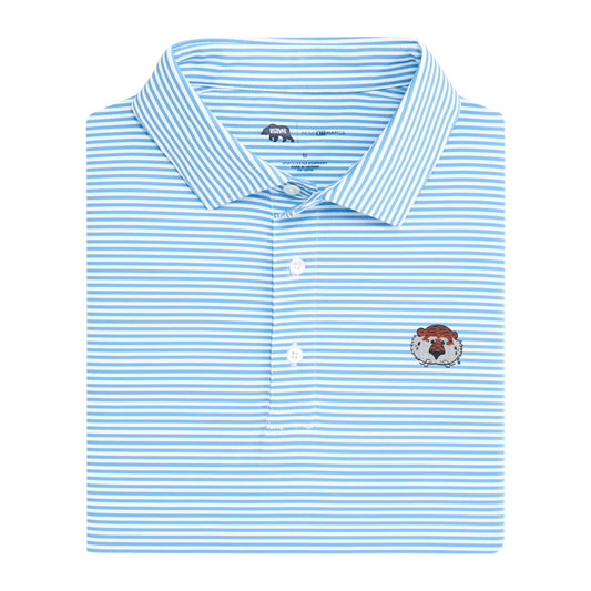 Lake Toxaway CC Aubie Echo Stripe Performance Polo - Sky