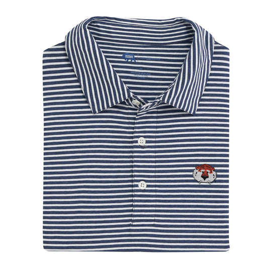 Lake Toxaway CC Aubie Row Stripe Icon Polo - Classic Navy
