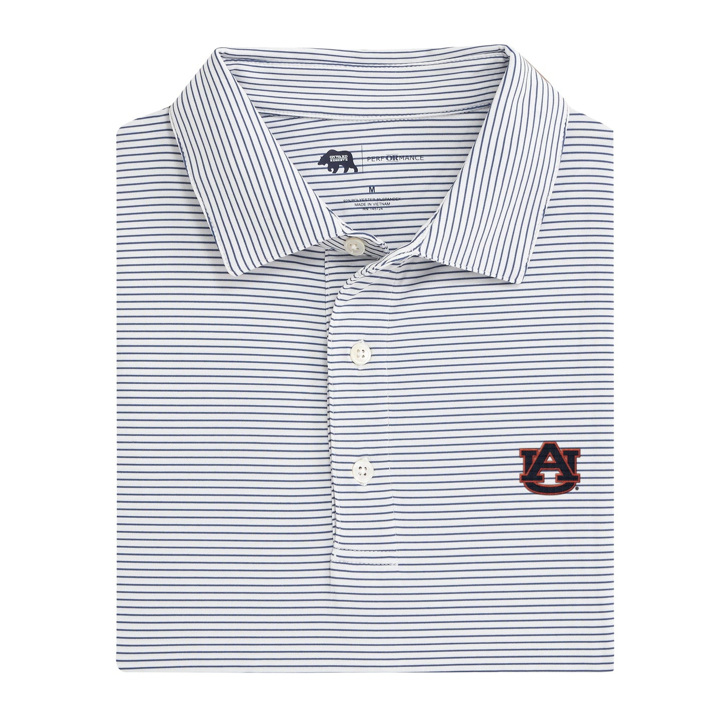 Lake Toxaway CC Birdie Stripe Auburn Performance Polo