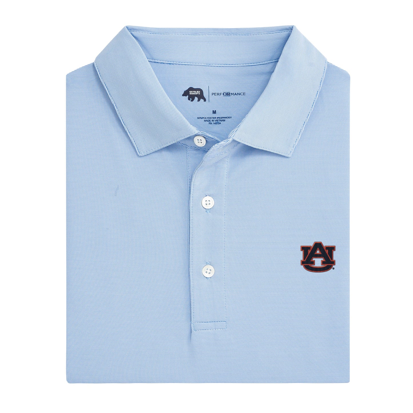 Lake Toxaway CC Hairline Stripe Auburn Performance Polo