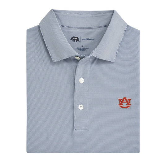 Lake Toxaway CC Hairline Stripe Auburn Performance Polo