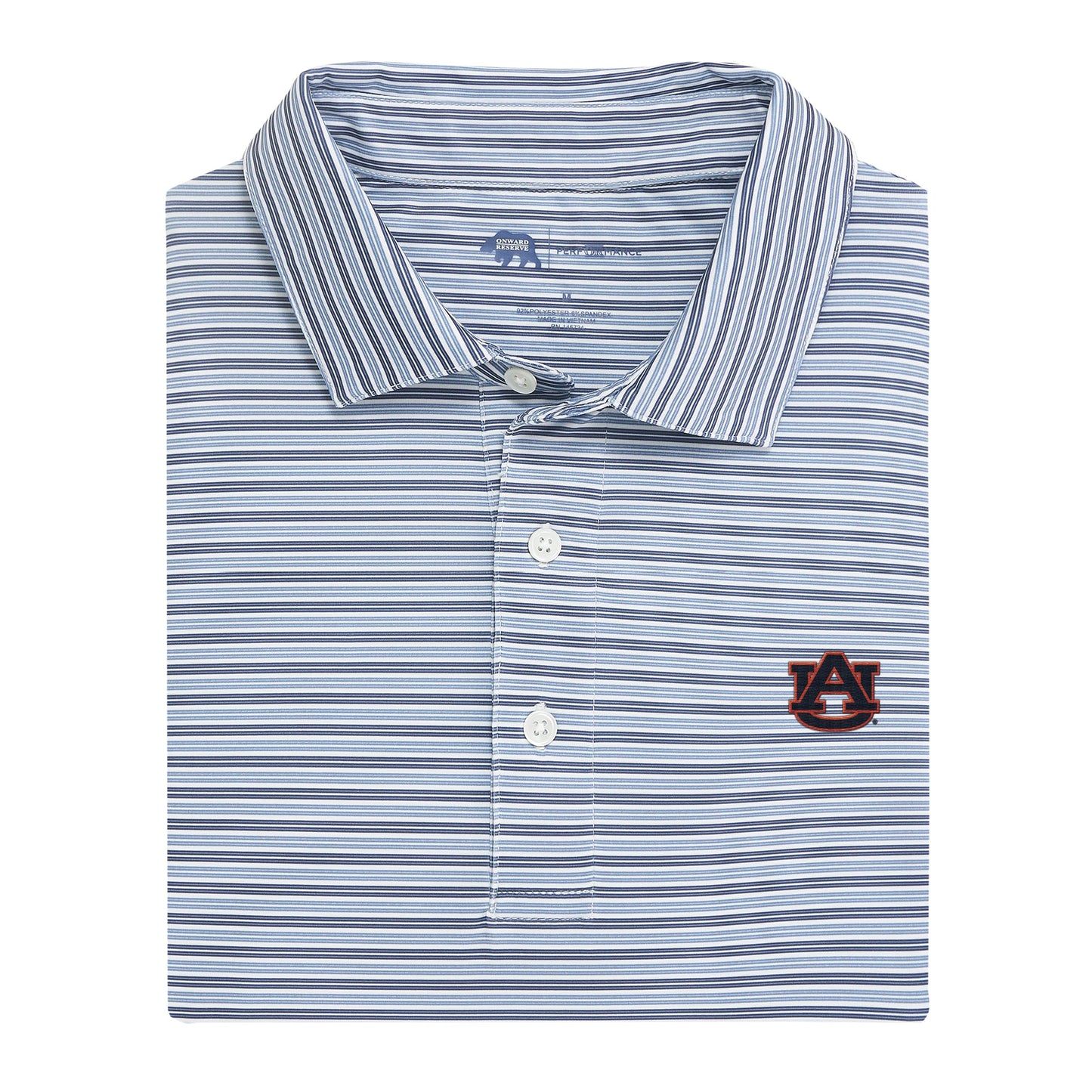 Lake Toxaway CC Wedge Stripe Auburn Performance Polo