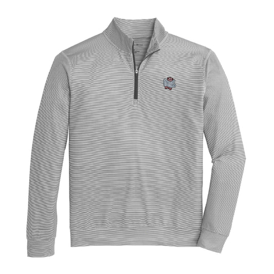 Lake Toxaway CC Big Al Hairline Stripe Printed Performace 1/4 Zip - Black
