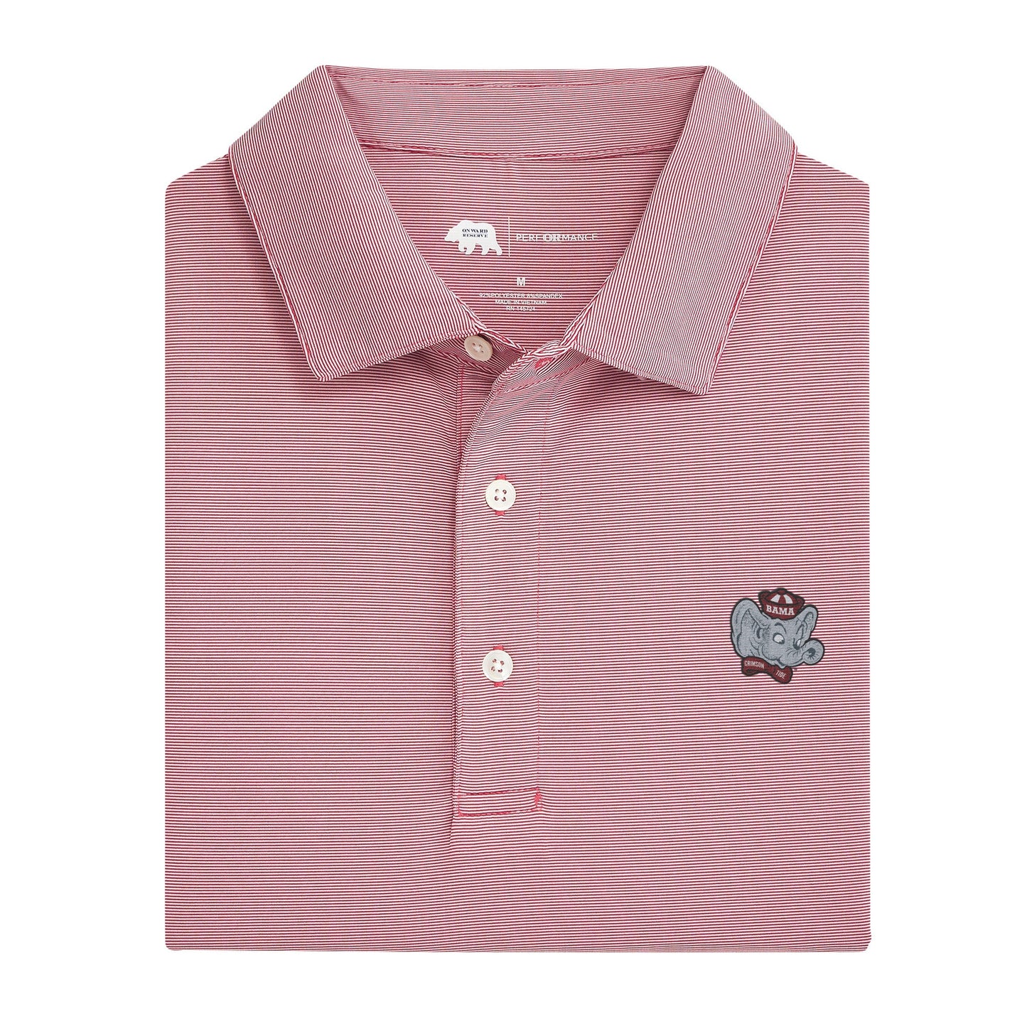 Lake Toxaway CC Big Al Hairline Stripe Performance Polo - Crimson