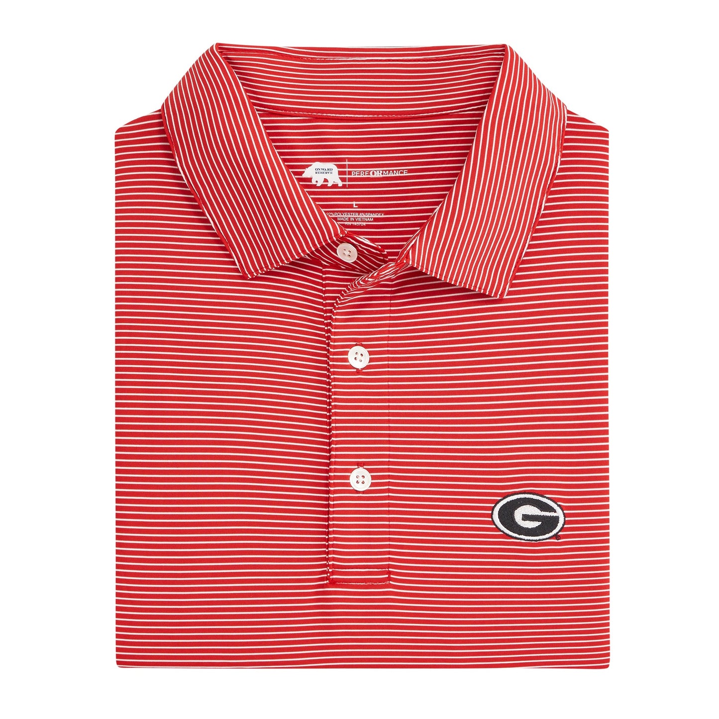 Lake Toxaway CC Super G Birdie Stripe Polo - Red/White