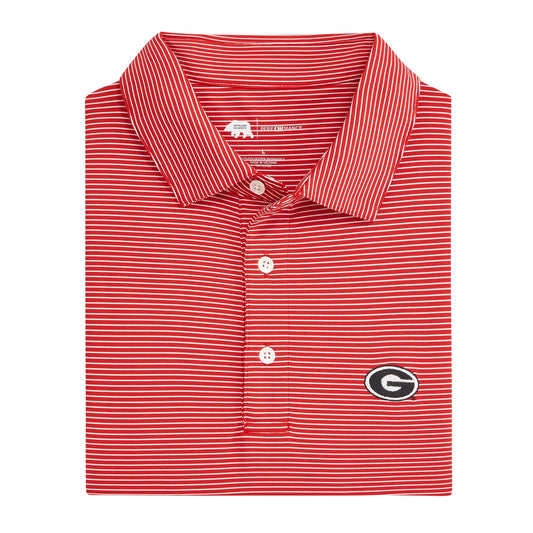 Lake Toxaway CC Super G Birdie Stripe Polo - Red/White