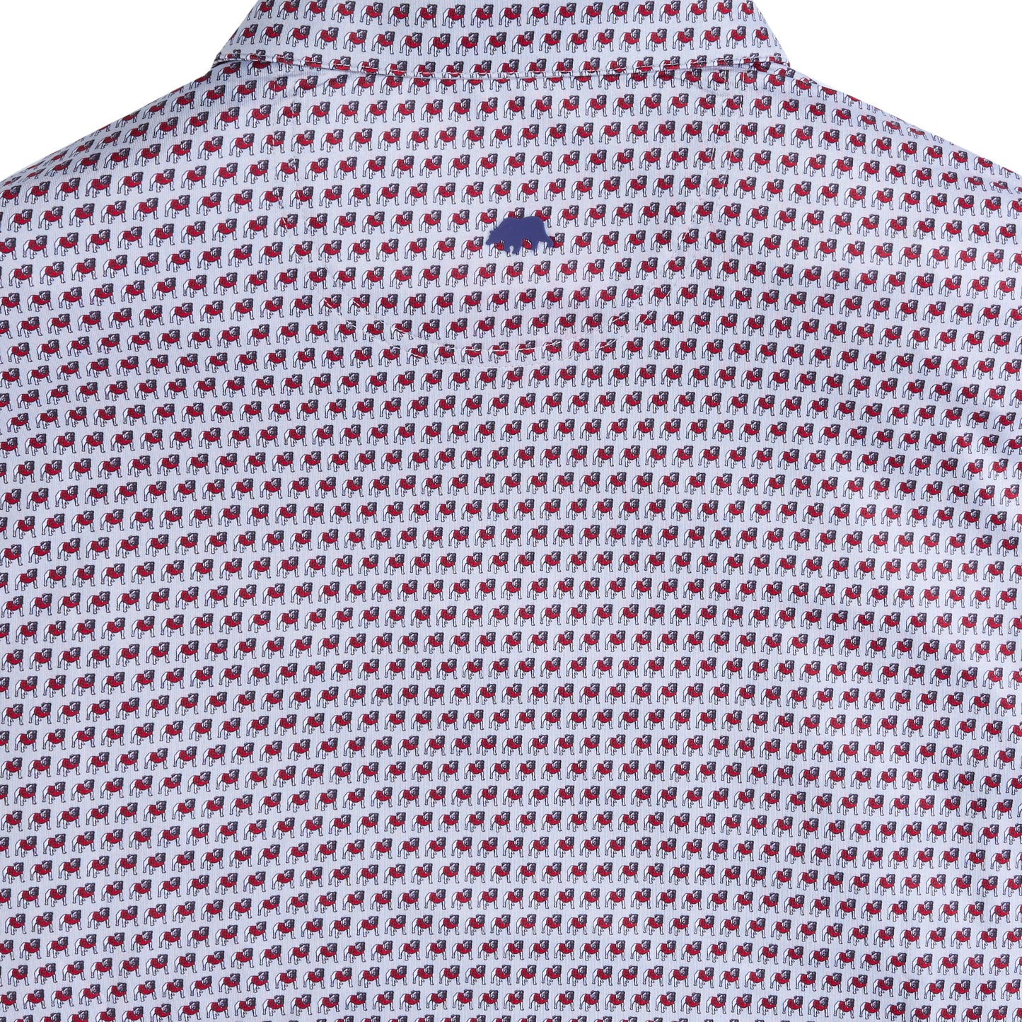 Lake Toxaway CC Standing Bulldog Printed Polo - Grey