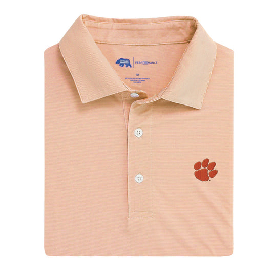 Lake Toxaway CC Hairline Stripe Clemson Performance Polo