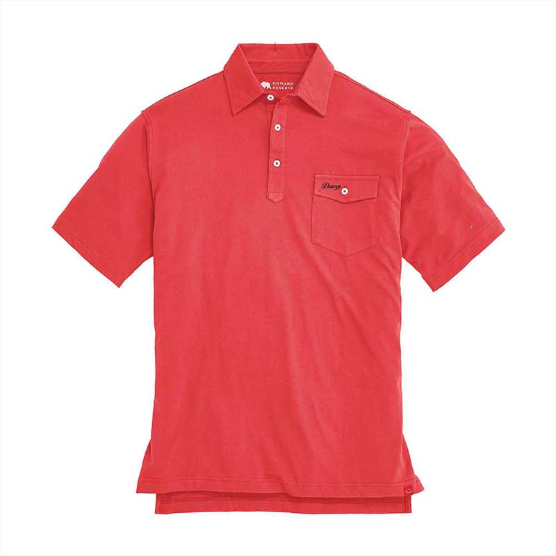 Lake Toxaway CC Dawgs Vintage Script Old School Polo - Red